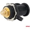 Juoda neigiamo poliaus akumuliatoriaus maitinimo jungtis su dangteliu 3/8 M10 12/24/48V 250A, AMIO-03813