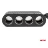 Keturių lizdų prailgintojas su įkrovikliu 2x USB-A + 1x USB-C 12/24V 120W 80 cm AMIO-04367