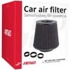Kūginis oro filtras automobiliui, universalus, juodas, su 3 adapteriais, AMIO-02546