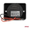 Kvadratinis atsparus vandeniui telefono įkroviklis su raudonu LED apšvietimu, 2xUSB 12/24V AMIO-04230
