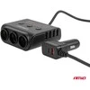 Lizdo skirstytuvas 12/24V su 4x USB-A QC3.0 PD3.0 180W AMIO-04835