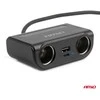 Lizdo skirstytuvas 12/24V su USB-C USB-A QC3.0 PD3.0 120W AMIO-04837