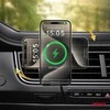 Magnetinis belaidis automobilinis įkroviklis Qi2 15W – prie ventiliacijos/prietaisų skydelio AMIO-04179