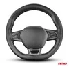 Amio Perforuotas vairo užvalkalas su adata ir siūlais 38–39 cm - juoda / juodos siūlės