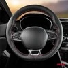 Amio Perforuotas vairo užvalkalas su adata ir siūlais 38–39 cm - juoda / raudonos siūlės