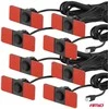 Parkavimo pagalbos sistema LED, 8 juodi jutikliai, vidinis montavimas 16,5 mm AMIO-02256