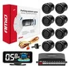 Parkavimo pagalbos sistema LED-GRAF 3D, 8 juodi spalvos jutikliai GOLD 18 mm AMIO-03192