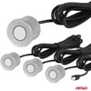 Parkavimo pagalbos sistema MAX LED, 4 sidabro spalvos jutikliai 22 mm AMIO-02288