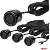 Parkavimo pagalbos sistema su garso signalu, 4 juodi jutikliai GOLD 18 mm AMIO-01576