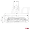 Plokščia LED įspėjamoji lemputė 6x3W 12/24V R65 R10 AMIO-03930