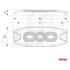 Įspėjamasis LED žibintas Amio IP67