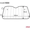 Priekinio stiklo apsauga 150x80 cm, sidabrinė, PE burbulinė AMIO-01533