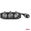Trijų lizdų prailgintojas su įkrovikliu, ON/OFF mygtuku ir LED indikatoriumi 2x USB-A 12/24V 100W 70 cm AMIO-04363