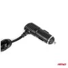 Trijų lizdų prailgintojas su įkrovikliu 2x USB-A + 1x USB-C 12/24V 120W 70 cm AMIO-04361