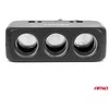Trijų lizdų prailgintojas su įkrovikliu 1x USB-A + 1x USB-C QC 4.0 12/24V 120W 80 cm AMIO-04365