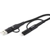 USB-C + Lightning + USB kabelis 1 m Power Delivery 3in1 AMIO UC-15