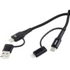 USB-C + Lightning + USB kabelis 1 m Power Delivery 3in1 AMIO UC-15