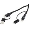 USB-C + Lightning + USB kabelis 1 m Power Delivery 3in1 AMIO UC-15