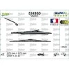 Valytuvų komplektas Valeo Silencio Performance X2 VM201, 575/575 mm