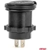 Vandeniui atsparus telefono įkroviklis su mėlynu LED indikatoriumi 4.2A, 2xUSB 12/24V AMIO-04217