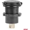 Vandeniui atsparus telefono įkroviklis su raudonu LED apšvietimu, USB + 2xUSB C QC3.0 12/24V AMIO-04227