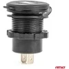 Vandeniui atsparus telefono įkroviklis su skaitmeniniu voltmetru ir raudonu LED indikatoriumi, 2xUSB-C 12/24V AMIO-04225