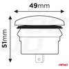 Vandeniui atsparus telefono įkroviklis su raudonu LED apšvietimu, 2xUSB 12/24V AMIO-04228