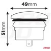 Vandeniui atsparus telefono įkroviklis su raudonu LED apšvietimu, USB + USB C QC3.0 12/24V AMIO-04229
