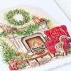 Abris Art Kalėdinis kryželiu siuvinėjimo rinkinys „Jauki žiema“ 18×19 cm