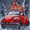 Abris Art Karoliukų siuvinėjimo rinkinys Šventinis pristatymas 20x20 cm