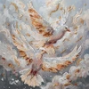 Abris Art Karoliukų siuvinėjimo rinkinys „Balandžių šokis“ 20×20 cm