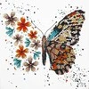 Abris Art Mini karoliukų siuvinėjimo rinkinys „Tigro sparnai“, 15×15 cm, Preciosa
