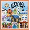 Abris Art Mini karoliukų siuvinėjimo rinkinys „Spalvingi namai“ 15x15 cm