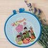 Abris Art Rinkinys siuvinėjimui kryželiu „Namukai“ su lankeliu 15x15 cm