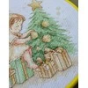 Abris Art Siuvinėjimo kryželiu rinkinys „Kalėdų angeliukas“ su lankeliu 15x15