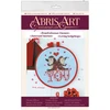 Abris Art Siuvinėjimo kryželiu rinkinys „Meilūs ežiukai“, 14 ct, 17 spalvų, 15x15 cm