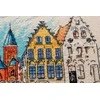 Abris Art Siuvinėjimo kryželiu rinkinys „Spalvingas miestas“, 14 ct, 22×22 cm