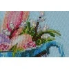 Abris Art Siuvinėjimo kryželiu rinkinys Velykų zuikis, mėlynas 14 ct 28 spalvų 13×16 cm