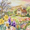 Abris Art Siuvinėjimo kryželiu rinkinys „Žydintis velykinis rankšluostis“ 95x33