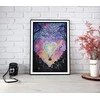 Abris Art Siuvinėjimo kryželiu rinkinys „Meilė danguje“ 23×33, juodas 14 ct, karoliukai