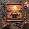Abris Art Vidutinio dydžio karoliukų siuvinėjimo rinkinys „Kvapni kava“ 20x20 cm