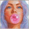 Aine Bubblegum Dreams kryželiu siuvinėjimo rinkinys su Aida 14 ct, 20×20
