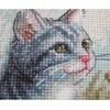 Aine Siuvinėjimo kryželiu rinkinys „Garden Whiskers“ – katė gėlyne, 20 x 20 cm