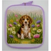 Aine Siuvinėjimo kryželiu rinkinys „Meadow Pup“ – bigliukas pievoje, 20 x 20 cm