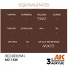 AK Interactive 3rd Gen Raudona Brown figūrėlių akrilas 17ml