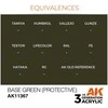 AK Interactive AFV 3Gen akriliniai dažai Base Žalias Protective 17 ml