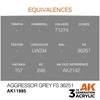 AK Interactive AIR akriliniai dažai Aggressor Pilkas FS36251 17ml