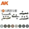 AK Interactive akrilinių dažų rinkinys USAF 1960–80, 8 spalvos (AK11747)