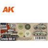 AK Interactive British Caunter Scheme akrilinių dažų rinkinys 1940–41