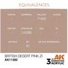 AK Interactive British Desert Rožinė ZI AFV akriliniai dažai 17 ml AK11382